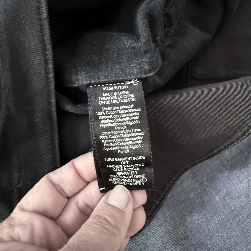 RRL Ralph Lauren Classic Old Style Vest Indigo Black Canvas Workwear Waistcoat